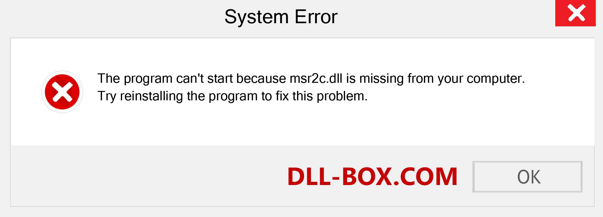  msr2c.dll file is missing?. Download for Windows 7, 8, 10 - Fix  msr2c dll Missing Error on Windows, photos, images